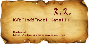 Kálmánczi Katalin névjegykártya