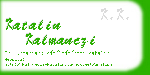 katalin kalmanczi business card